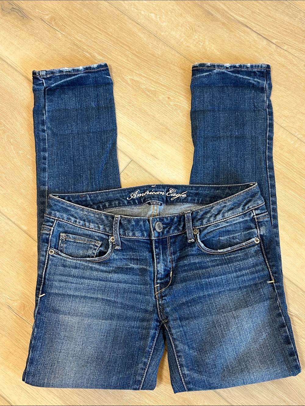 Vintage 2010 Y2K American Eagle AE Stretch Low Rise Skinny Jeans Size 6 Short - Picture 13 of 13